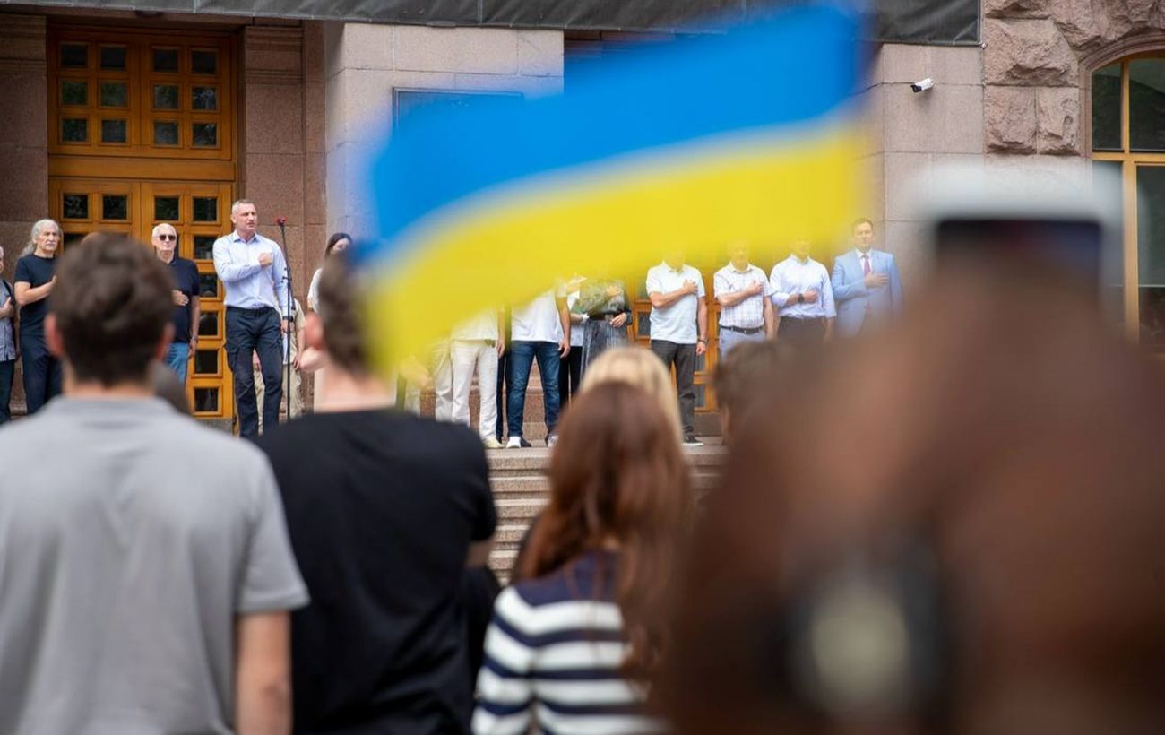 Зображення новини: У Києві відзначили річницю підняття прапора України: Кличко нагадав про історичну подію