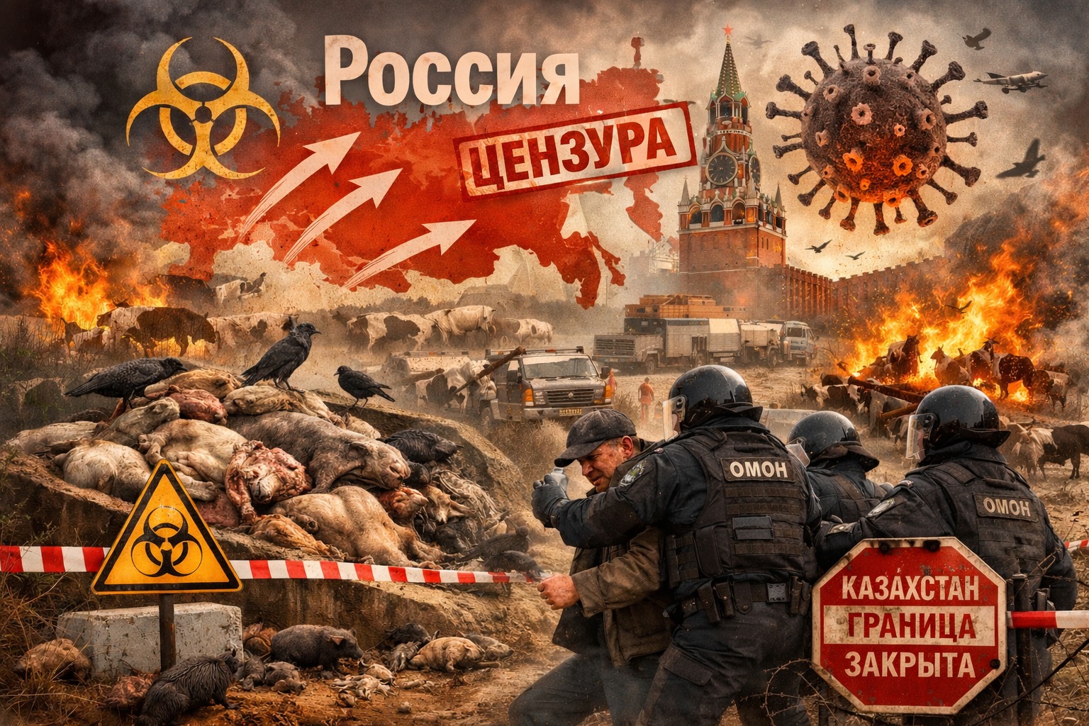 Зображення новини: Вірус поза цензурою: як Росія перетворює ящур на транскордонну катастрофу
